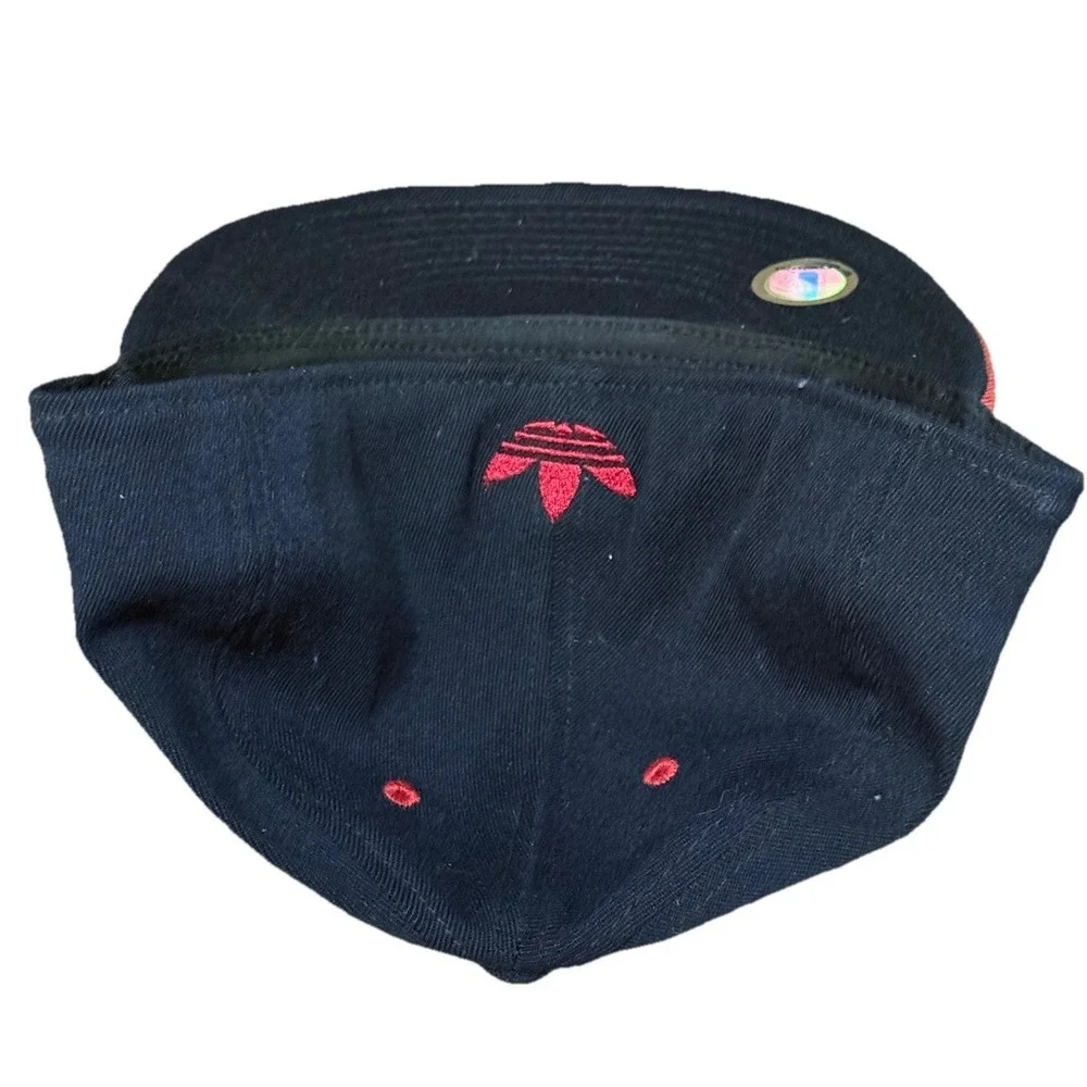 Miami Heat FlexFit Hat 7 1/4-7 5/8 NBA‎ FlexFit Adidas Black Red NWOT